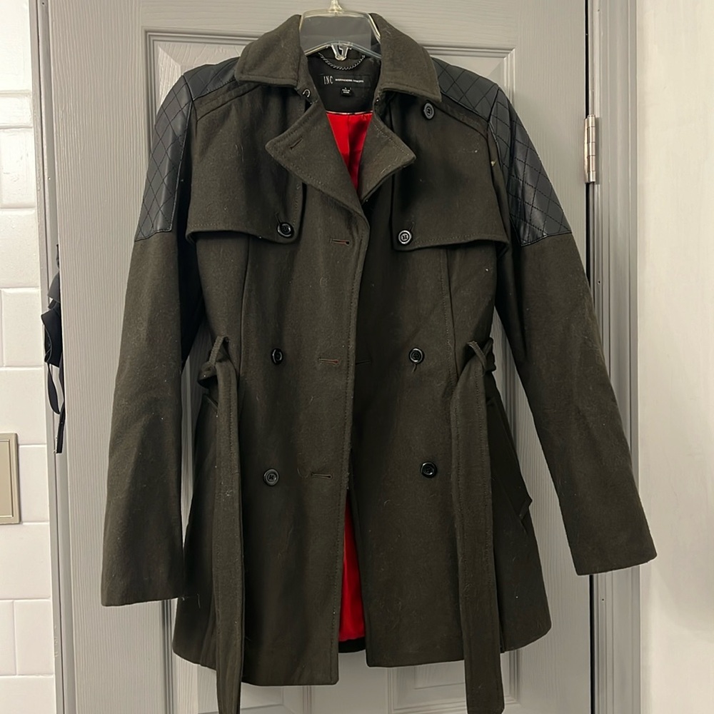 INC international concepts Peacoat fully silk lined size S